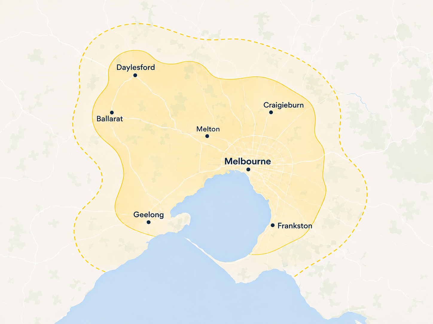 EQUUAN service area in Victoria Australia